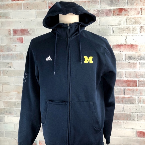adidas Other - Adidas Climawarm Michigan Wolverine Zip up Sweater